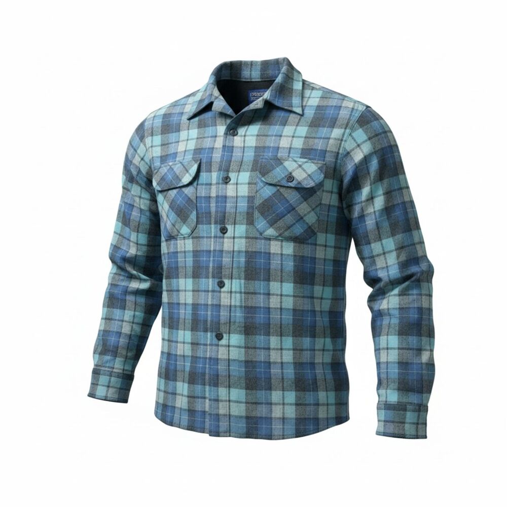 Pendleton Board Shirt Men Small Blue Original Surf Plaid Wool Beach Boys NWOT
